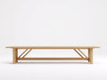 Banco exterior de roble claro 180 x 36 x 45 cm - refuerzos laterales - estilo natural - para jardín y porche